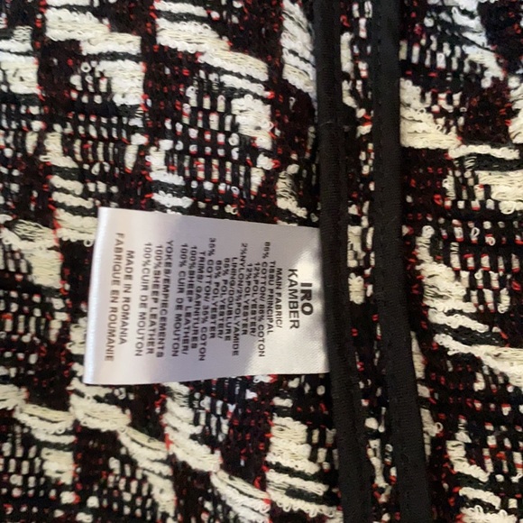 IRO ‘Kamber’ Tweed leather trim Jacket - Picture 4 of 7